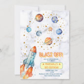 Invitation Planètes de la galaxie de l'espace extra-atmosphér (Devant)
