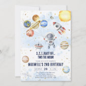 Invitation Planètes de l'espace astronaute garçon anniversair (Devant)