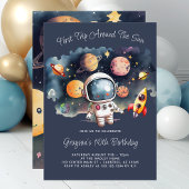 Invitation Planètes de l'espace bleu 10e anniversaire Invitat