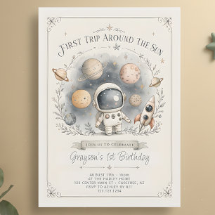 Invitation Planètes de l'espace extra-atmosphérique 1er anniv
