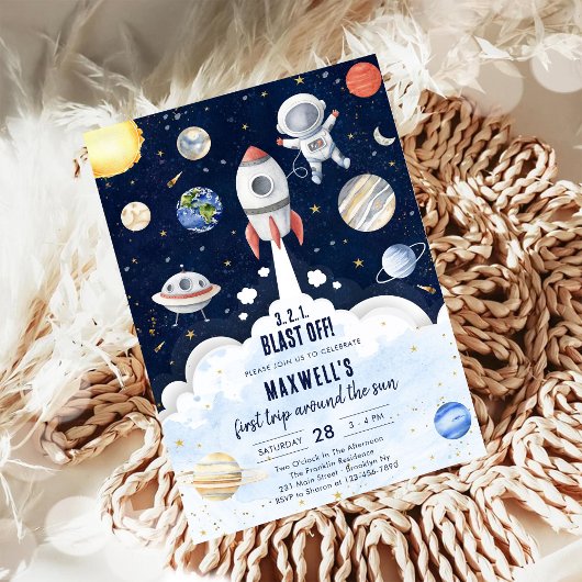 Invitation Planètes de l'espace extra-atmosphérique Garçon as