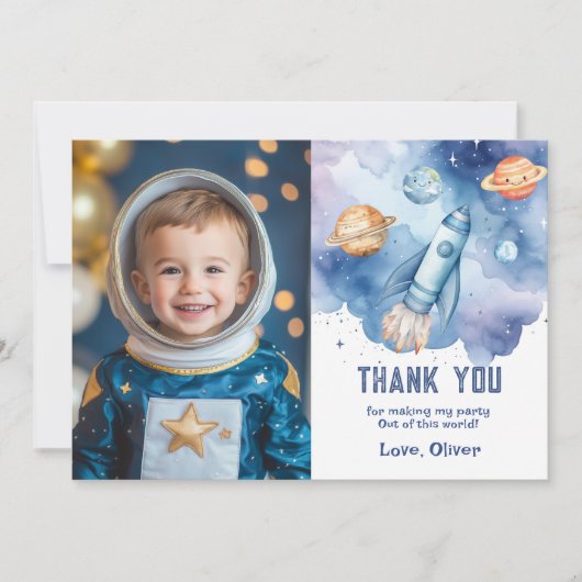 Invitation Planètes de l'espace extra-atmosphérique Garçon ph (Devant)
