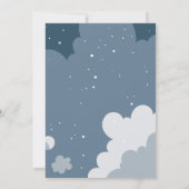 Invitation Planètes de l'extérieur Blue First Birthday Invita (Dos)