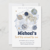 Invitation Planètes Espace Extérieur Galaxie Anniversaire (Devant)