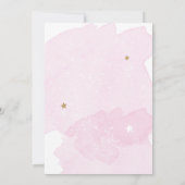 Invitation Planètes Galaxie Fille Rose Merci (Dos)