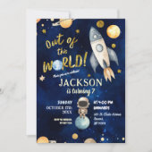 Invitation Planètes hors de ce monde Galaxy Space anniversair (Devant)