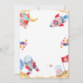 Invitation Planètes hors-espace Premier anniversaire (Dos)