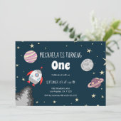 Invitation Planètes spatiales et Rocket Girl premier annivers (Debout devant)