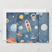 Invitation Planètes spatiales Extérieures 2e anniversaire de (Dos)