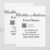 Invitation planificateur d'événements ajouter le nom détails  (Devant / Derrière)