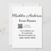 Invitation Planificateur d'événements ajouter un nom Code QR (Devant)