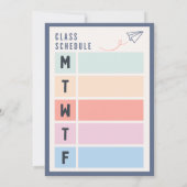 Invitation Planificateur quotidien du lundi au vendredi (Dos)