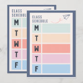 Invitation Planificateur quotidien du lundi au vendredi (Devant / Derrière)