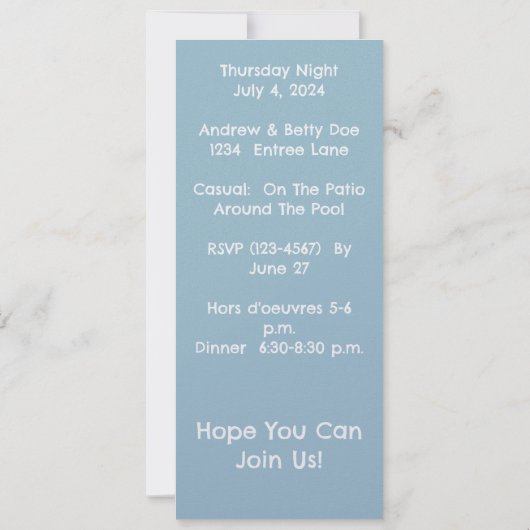 INVITATION PLANNING THE DINNER PARTY (Dos)