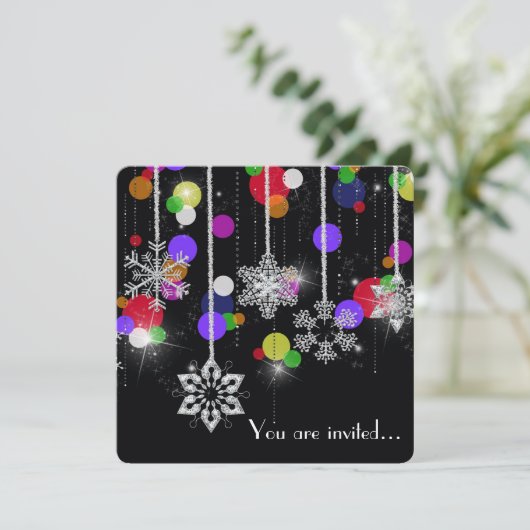 Invitation Plans de fête d'hiver (Debout devant)