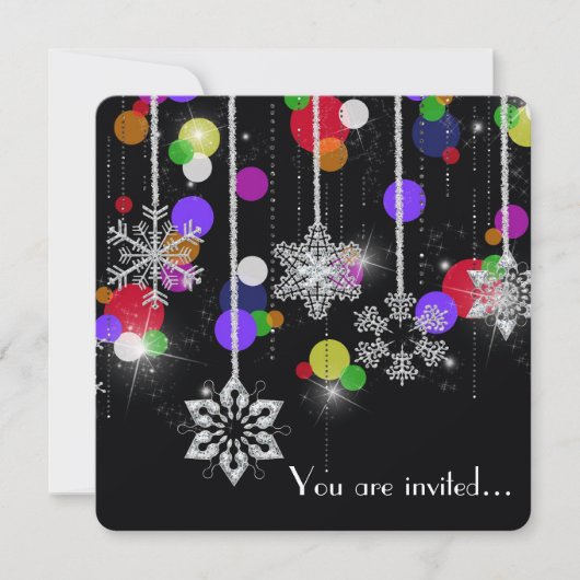 Invitation Plans de fête d'hiver (Devant)