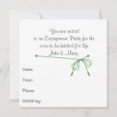 Invitation Plans de la partie d'engagement (Dos)