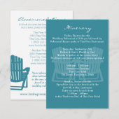 Invitation Plans de mariage pour chaises Adirondack (Devant / Derrière)