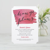 Invitation Plans de modification reportés par le mariage (Debout devant)