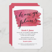 Invitation Plans de modification reportés par le mariage (Devant / Derrière)