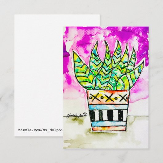 Invitation Plant Art (Devant / Derrière)