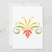 Invitation Plant Illustration Yellow Orange Green (Devant)