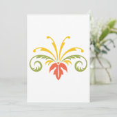 Invitation Plant Illustration Yellow Orange Green (Debout devant)