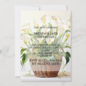 Invitation Plantation Calla Lily Fleurs Anniversaire (Devant)