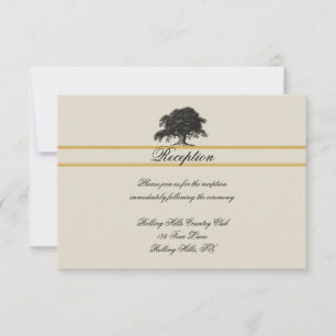 Invitation Plantation de chêne à la réception de mariage d'or