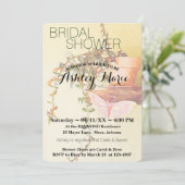 Invitation Plante aquarelle et Fête des mariées papillon (Debout devant)