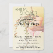 Invitation Plante aquarelle et Fête des mariées papillon (Devant)