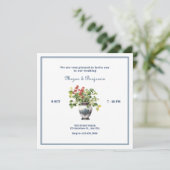 Invitation Plante avec mariage de vase antique (Debout devant)