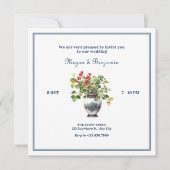 Invitation Plante avec mariage de vase antique (Devant)