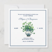 Invitation Plante avec mariage de vase antique (Devant)