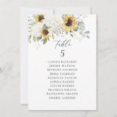 Invitation Plante blanche Hydrangea Tournesols Graphique de s (Devant)