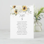 Invitation Plante blanche Hydrangea Tournesols Graphique de s (Debout devant)