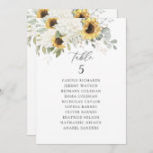 Invitation Plante blanche Hydrangea Tournesols Graphique de s (Devant / Derrière)