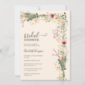 Invitation Plante bohème fleurs sauvages printemps nuptiale (Devant)