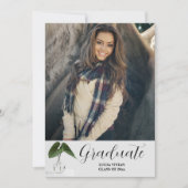 Invitation Plante classique Script de pot 5 Mémoire photo Gra (Devant)