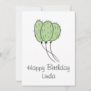 Invitation Plante de cactus ballon Anniversaire