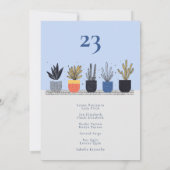 Invitation Plante de la maison botanique Tableau Nombre de pl (Dos)