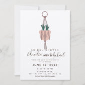 Invitation Plante de Macrame Planter Fête des mariées Cactus (Devant)