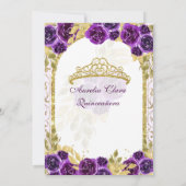 Invitation Plante florale violette Princess Gold Arch Quincea (Dos)