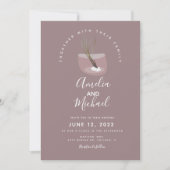Invitation Plante moderne Tillandsia en Terarrium Mariage (Devant)