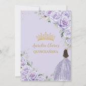 Invitation Plante violette Floral Quinceañera Dama Propositio (Dos)