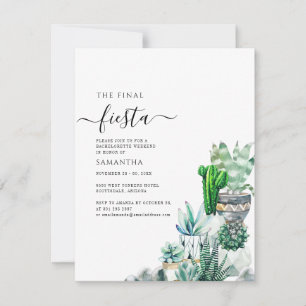 Invitation Plantes de cactus pour la fête d'enterrement de vi