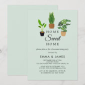 Invitation Plantes de maison en pot | Fête de pendaison de cr (Devant / Derrière)