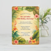 Invitation Plantes et fleurs tropicales modifiables (Debout devant)