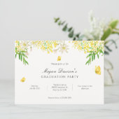 Invitation Plantes papillon fleuri jaune (Debout devant)