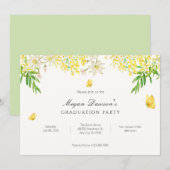 Invitation Plantes papillon fleuri jaune (Devant / Derrière)
